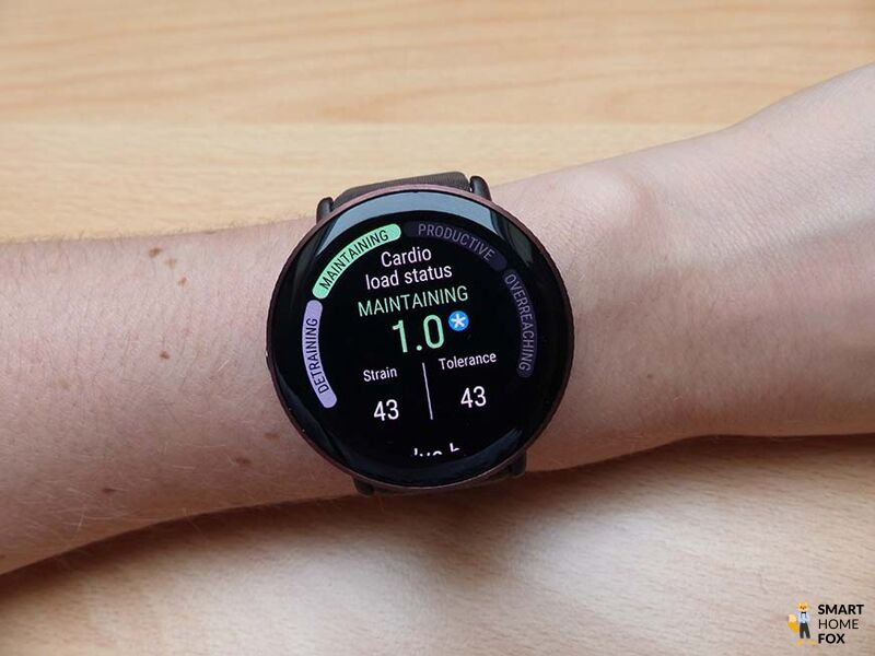 Man sieht den Trainingsload auf der Polar Ignite 3.